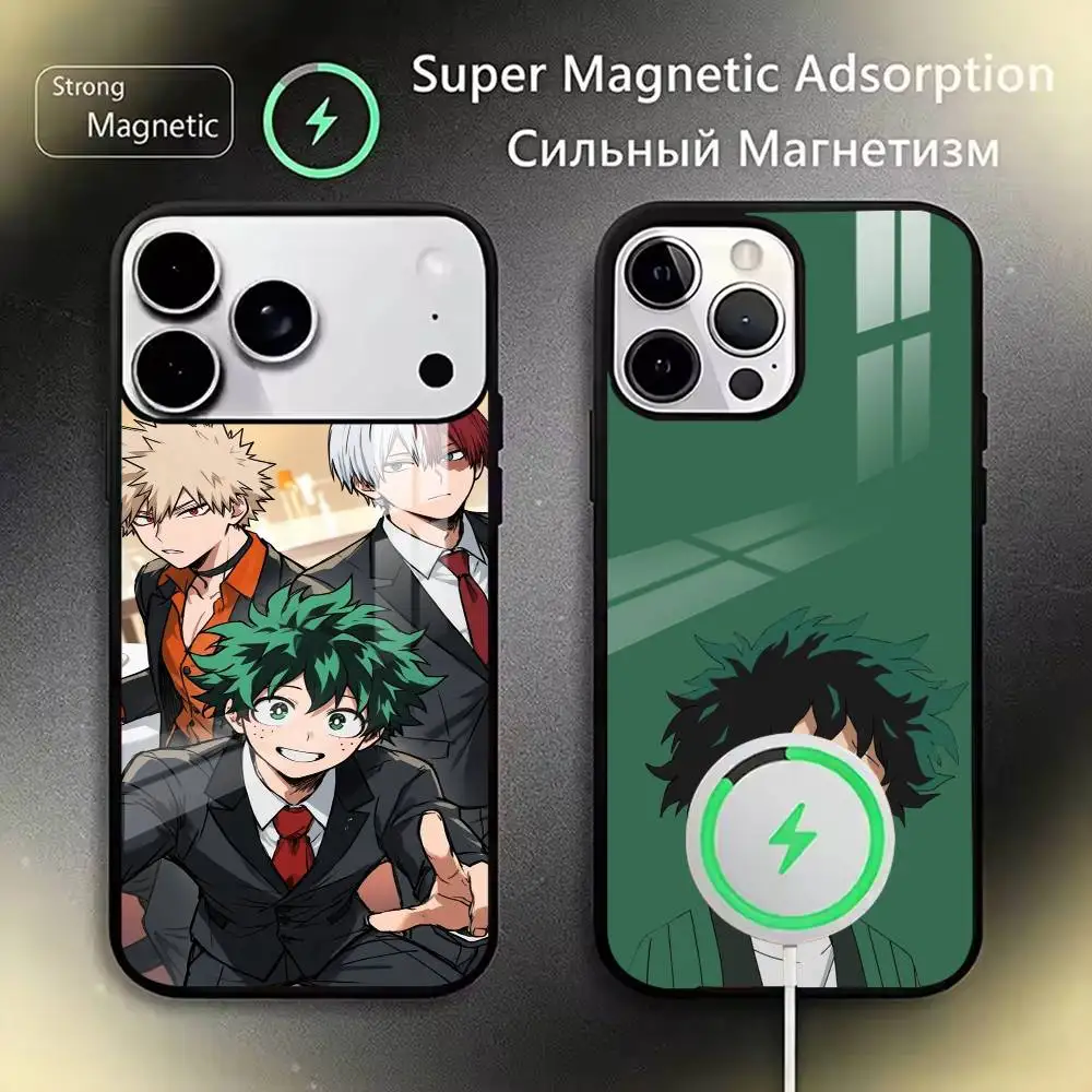 

My Hero Academia Izuku Midoriya Phone Case For iPhone17,16,15,14,13,12,11 Plus,Pro Magnetic with Magsafe Wireless Charging