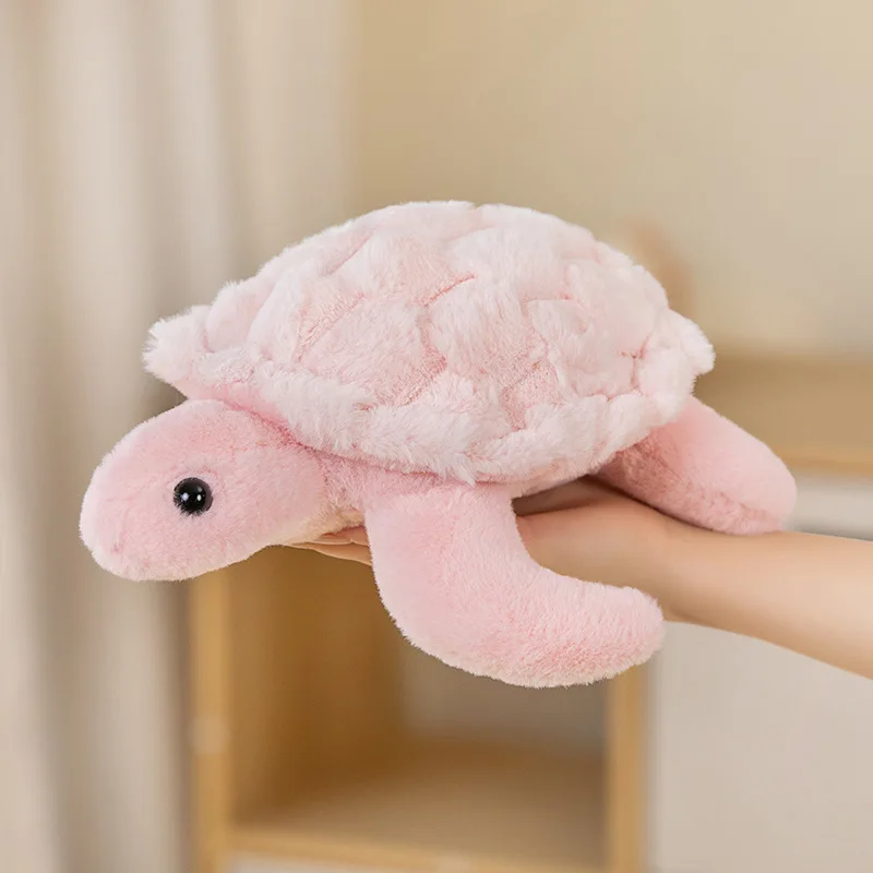 Oreiller en peluche tortue 28/38CM, joli oreiller en peluche poilu, Animal doux, coussin de canapé pour enfants, cadeau d'anniversaire pour bébé