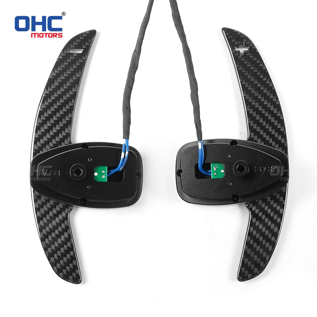 

OHC глянцевые магнитные переключатели из углеродного волокна для Mercedes Benz A B C E Class: 2015-2021 CLA CLS GLE Performance Автозапчасти