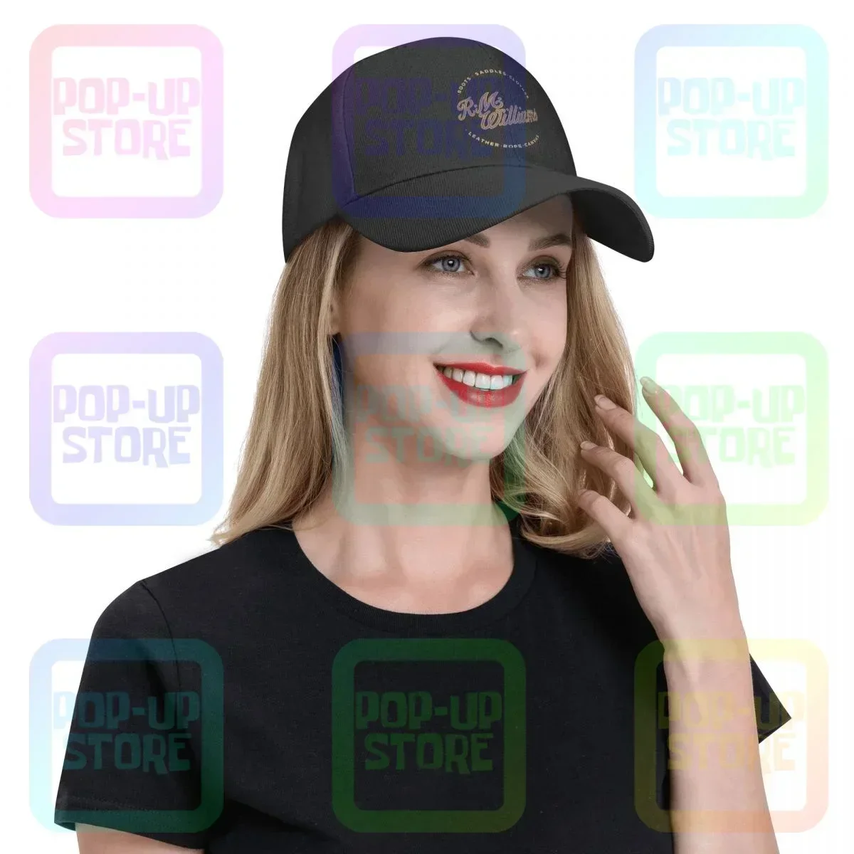 قبعة بيسبول Rm Williams Script Stamp لسائقي الشاحنات، قبعات مضحكة Harajuku مريحة