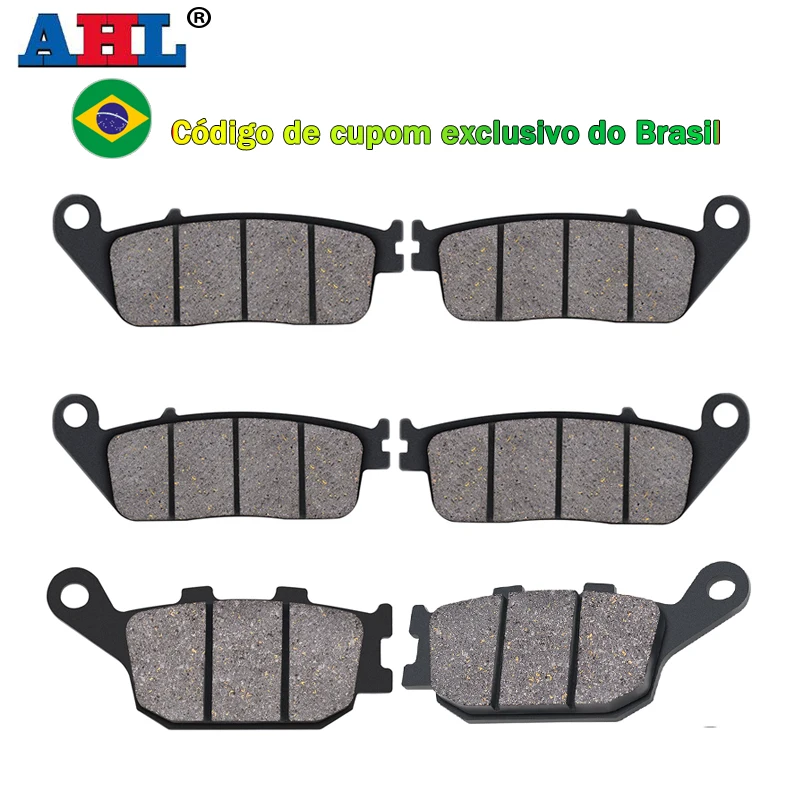 Pastilhas de freio dianteiro e traseiro para motocicleta, honda 599 cbr600 cbr 600 f3 cb600f hornet cb 600f cbf 600 cbf600 cb750 cbf 1000 cbf1000