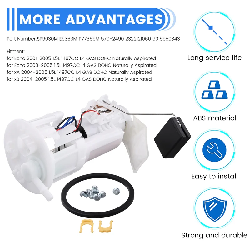 

Модуль топливного насоса в сборе для Scion Toyota Echo XA XB 2001-2005 SP9030M E9363M P77369M 570-2490 2322121060 9015950343