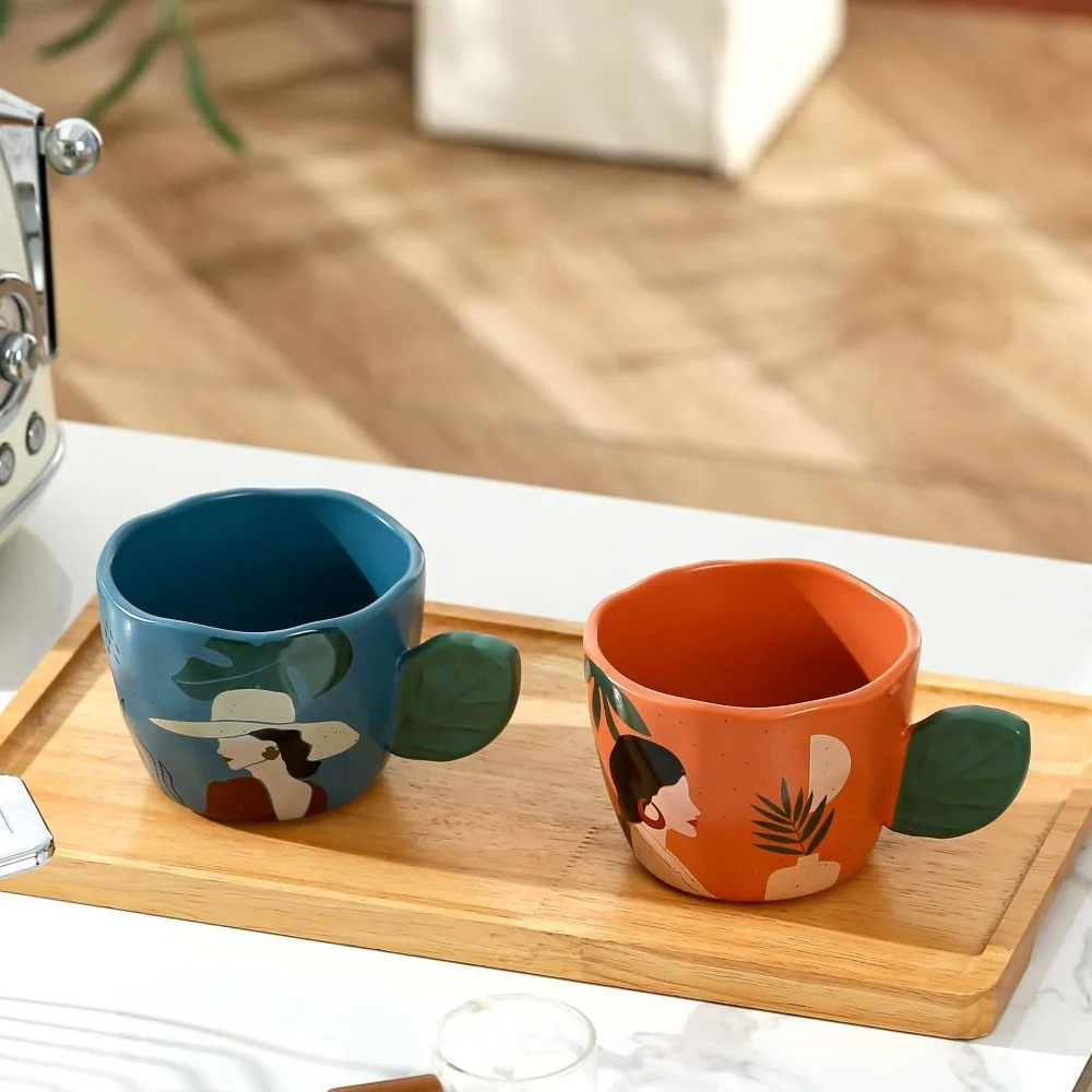 

Elegant Ladies' Ceramic Cup, High Aesthetic Value Mug, Heat-resistant Milk Coffee Cups, Temperament Mugs Coffee Cups Drinkware