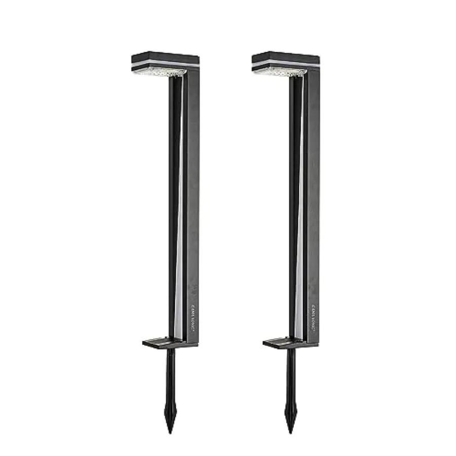 

Sentry Solar Outdoor Pathway Lamp, Heavy Duty Cast Aluminum, Modern Walkway Upright, Bright White 6000K 60 Lumen White Accent L