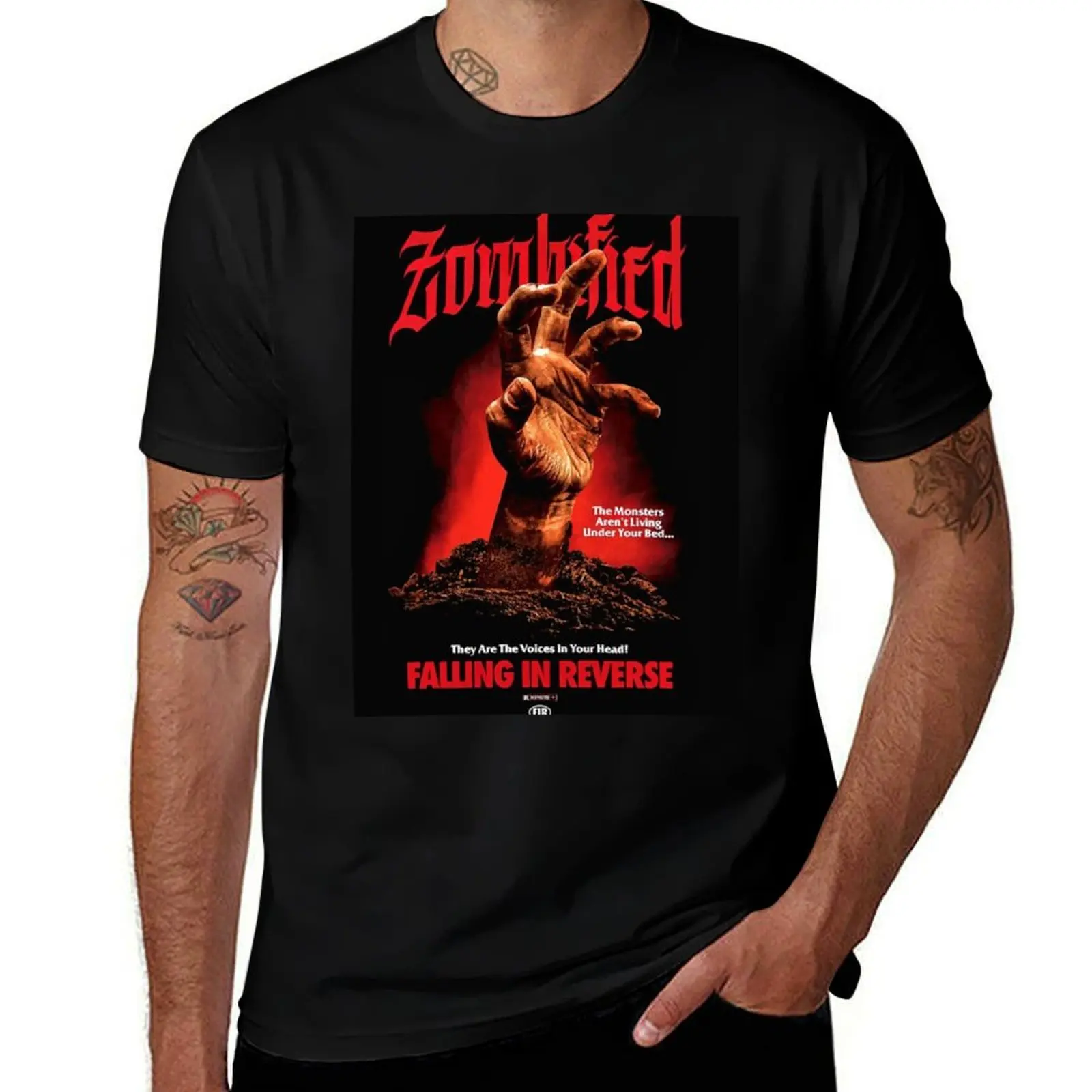 Zombified falling in reverse T-Shirt basketball graphic tees cute tops mens designer t shirt