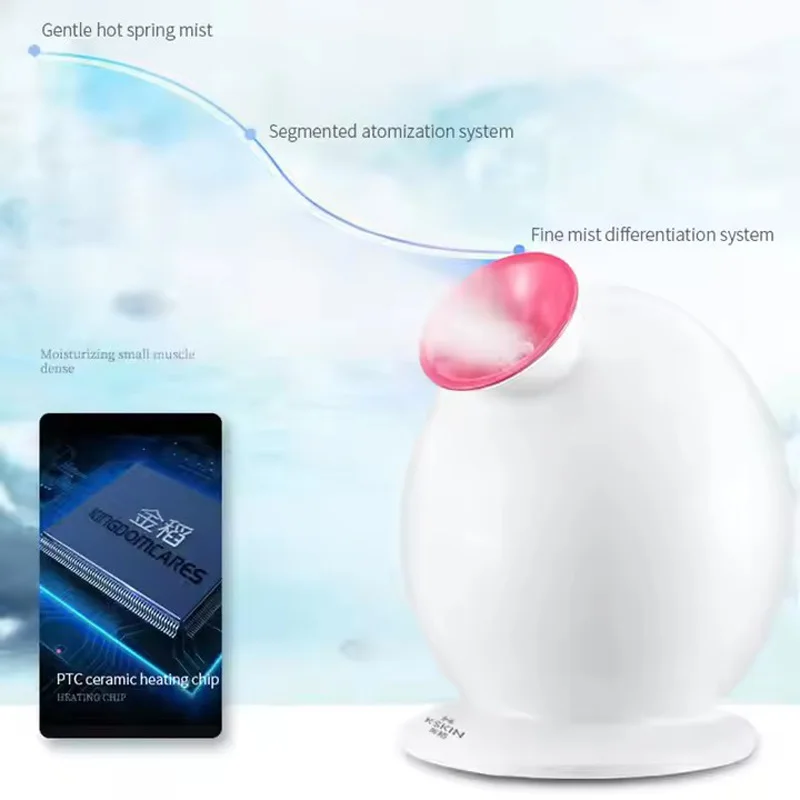 Vaporizador Facial Hidratante para Salão em Casa, Umidificador, Pulverizador de Névoa Quente Nano, Nebulizador para Cuidados com a Pele do Rosto