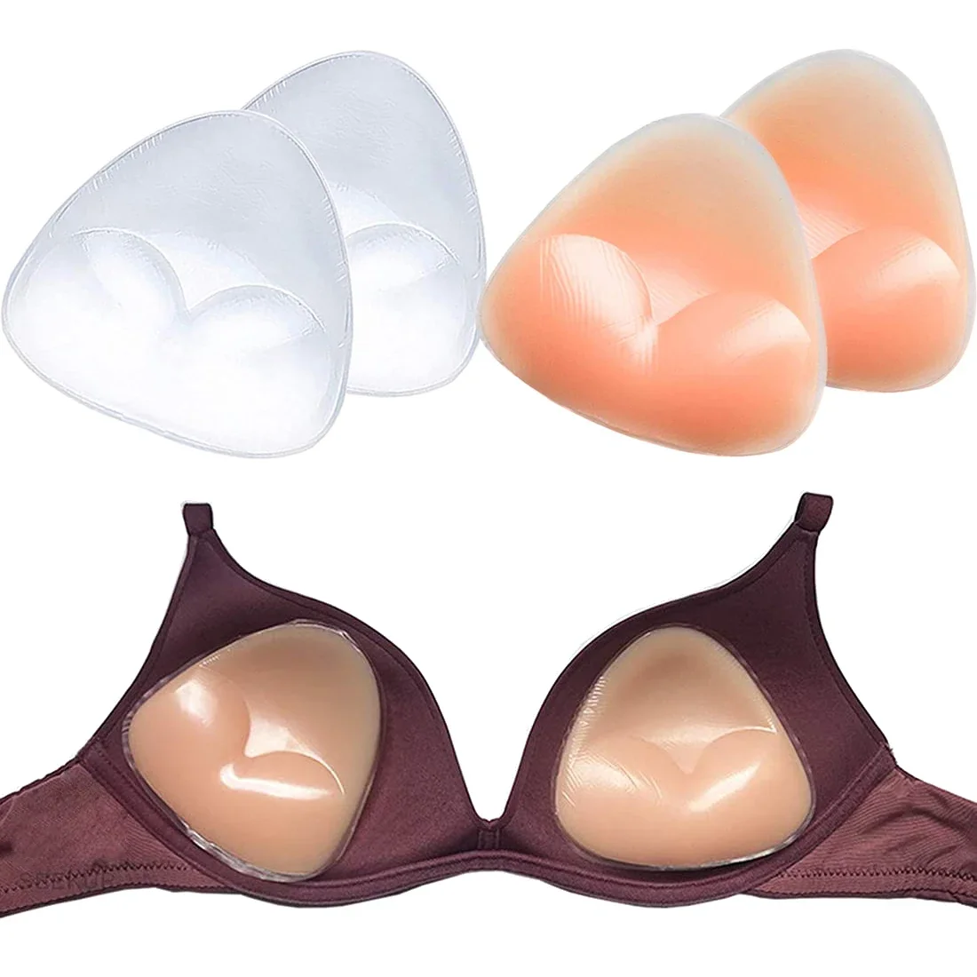 

1pair Women Bra Insert Pad Bra Cup Thicker Breast Push Up Silicone Pads Nipple Cover Stickers Bikini Inserts Undies Intimates