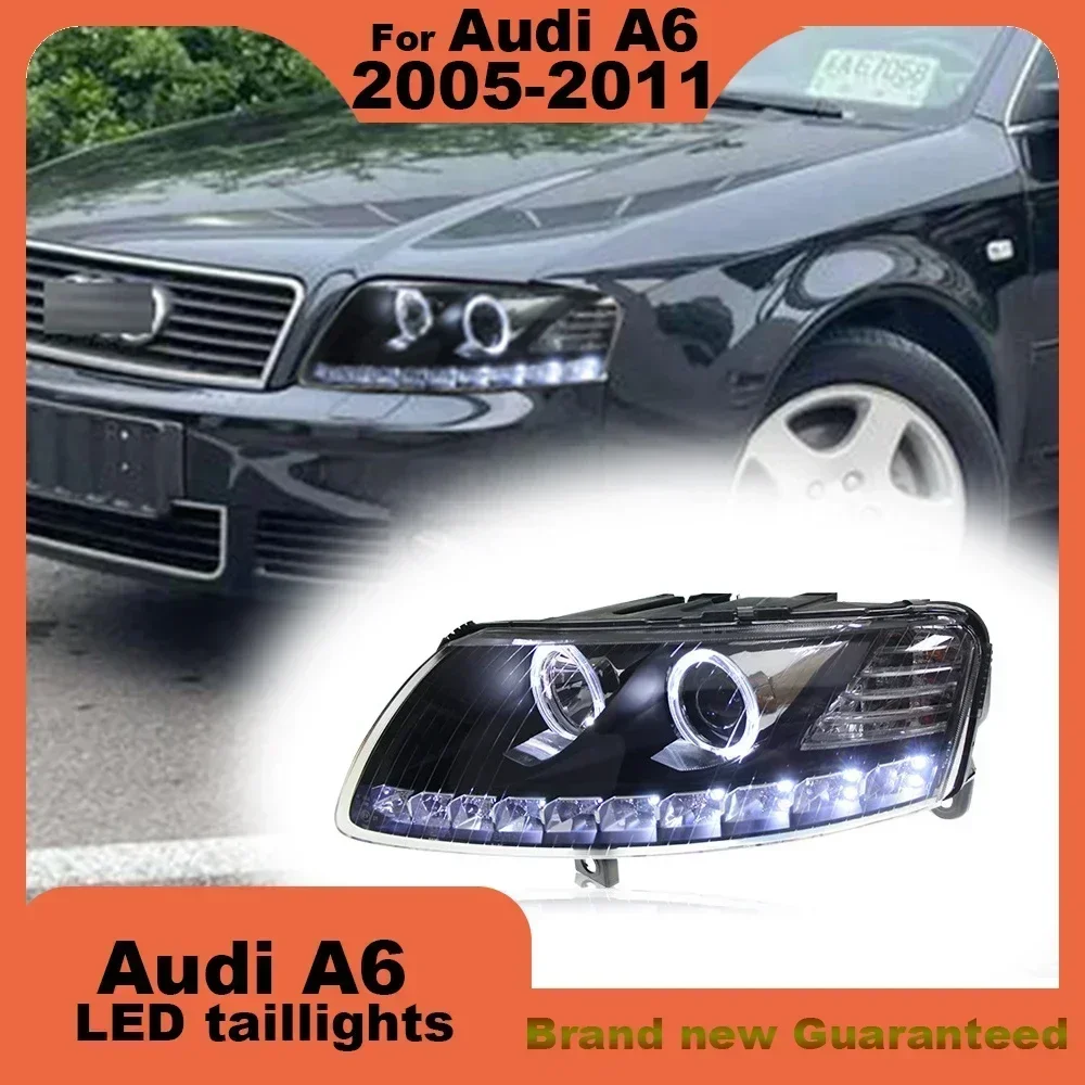 

For Audi A6 2005-2011 modification LED headlamp Laser Lenses Lamp Head Front Light Daytime running light headlight Accessories