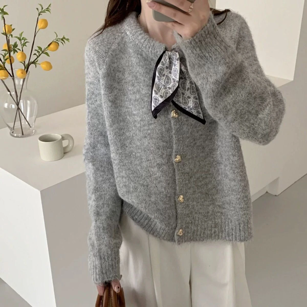 كارديجان نسائي محبوك من الدانتيل مع حزام، تصميم فضفاض دافئ للخريف والشتاء، ملابس خارجية عصرية غير رسمية، موديل 2025 جديد