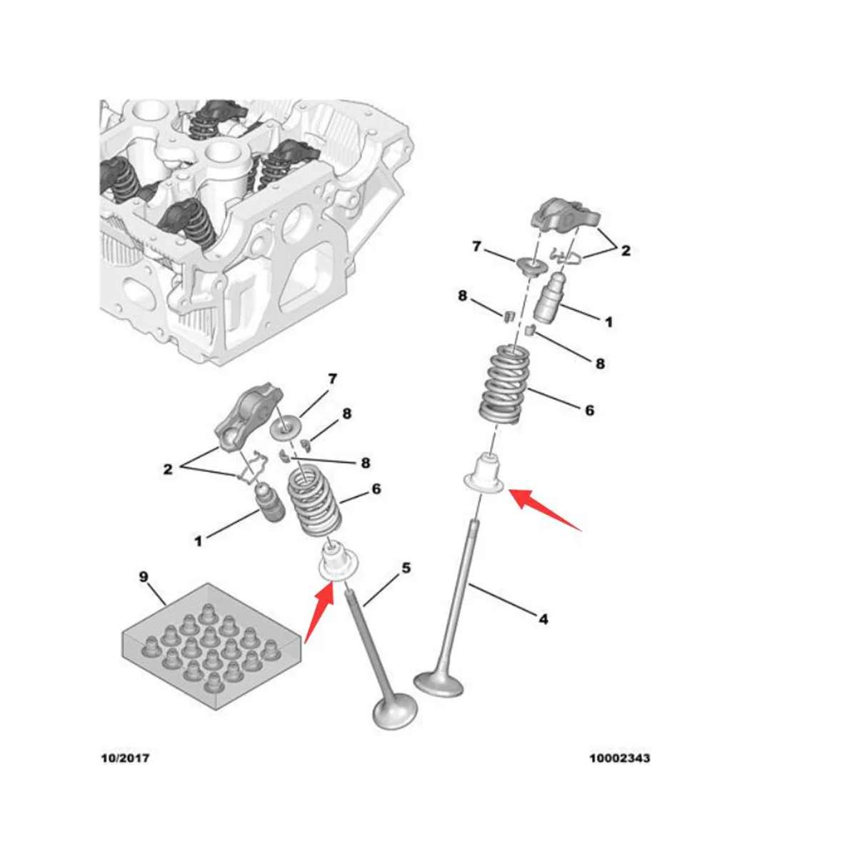 

Масляное уплотнение клапана двигателя 9806212280 9806745880 1628922080 для Peugeot Citroen DS Mini 1,6 T