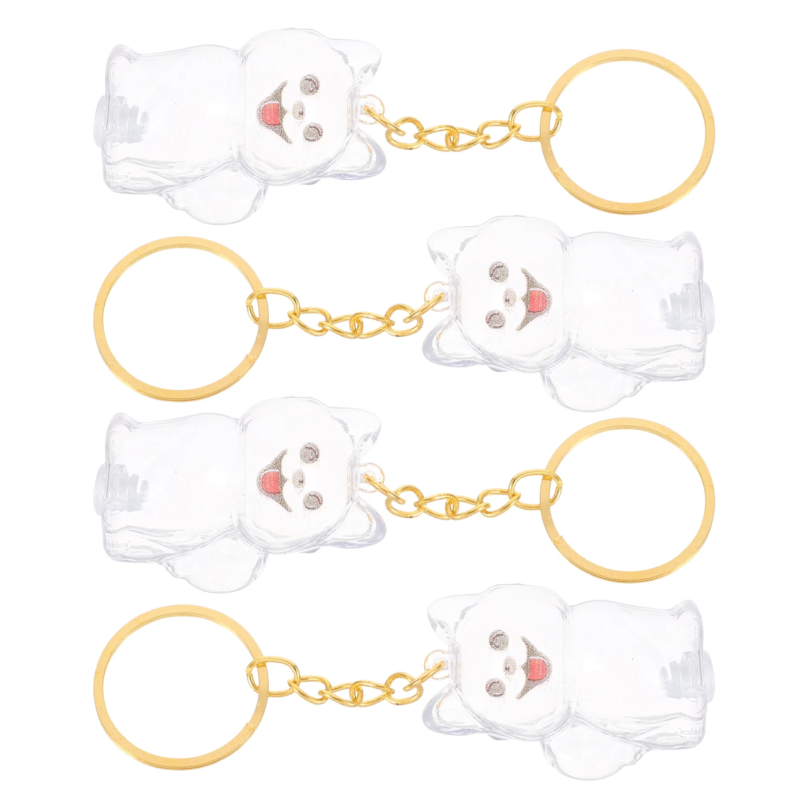 

4 Pcs Souvenir Box Hair Storage Bag Hanging Decoration Abs Dog Keychain for Purse