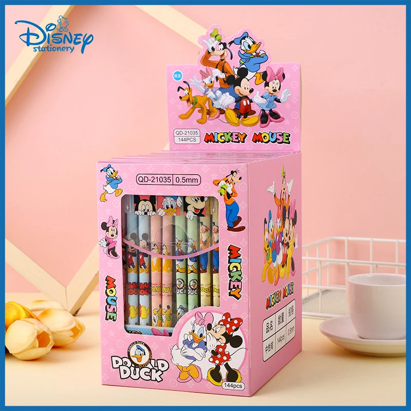 Disney Cartoon Style Straight Stick Erasable Neutral Pen Cute High Appearance Level Erasable Pen Student Stationery Wholesale