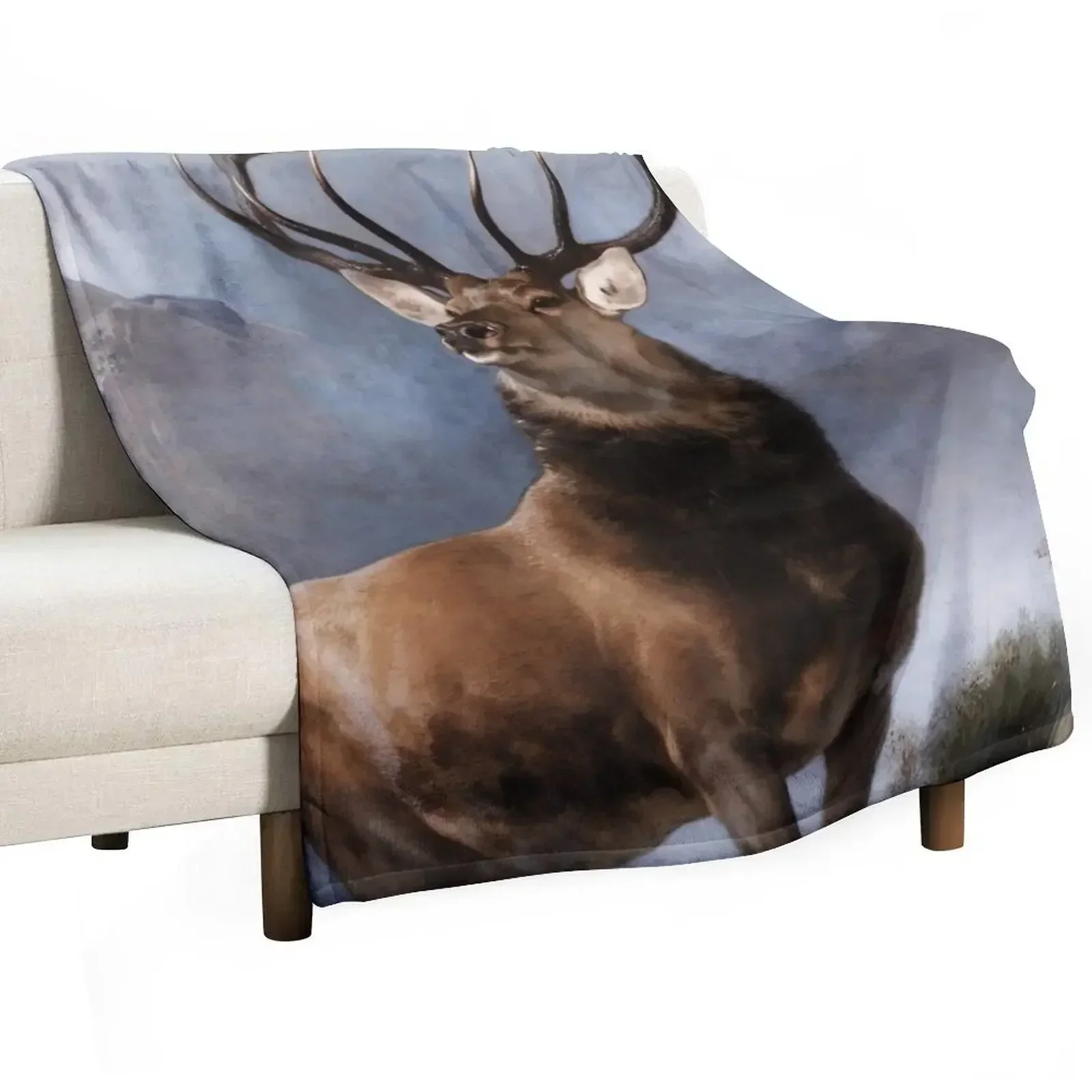 stag Throw Blanket anime Stuffeds Thermals For Travel Furry Blankets