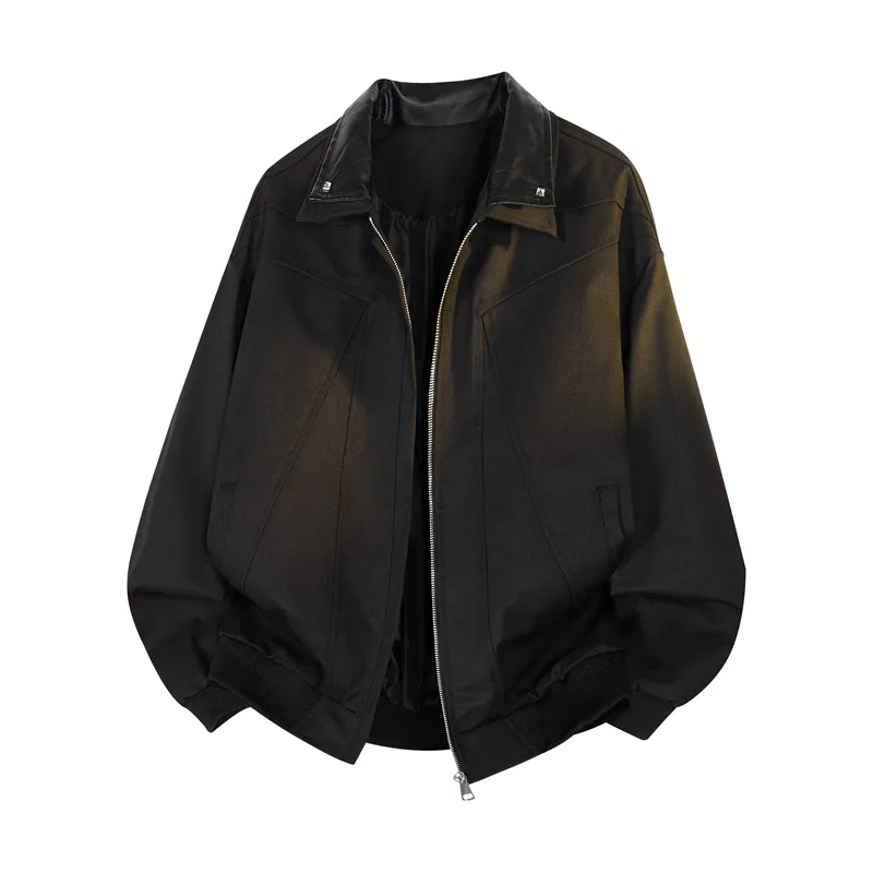 

Мужская повседневная куртка в американском стиле, весна-осень, новая, свободного кроя, молодежная, стильная, из полиэстера, ветрозащитная, на молнии