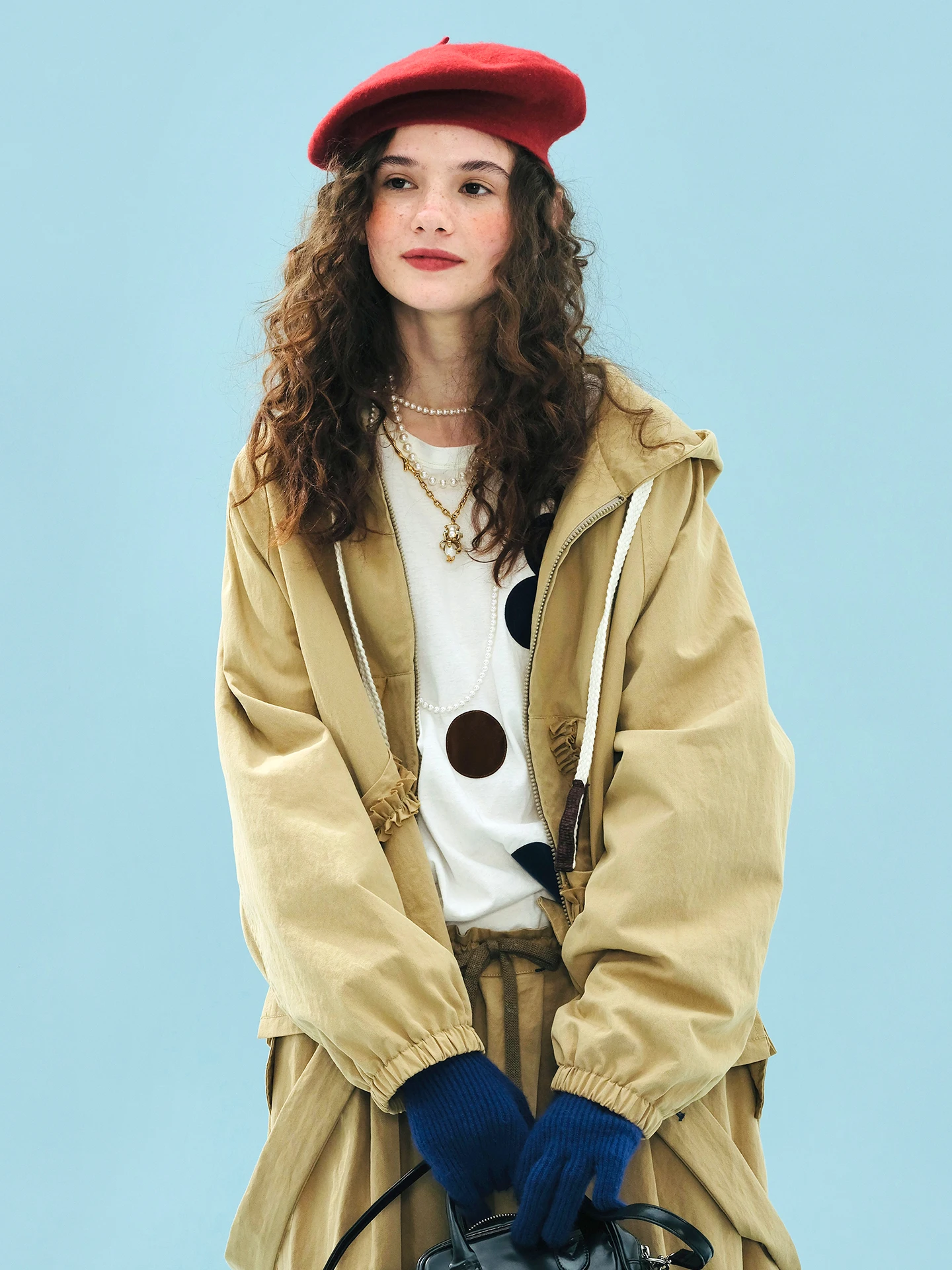 

Women's Beige Casual Loose Coat Trendy Outwear for Daily Wear Effortlessly Stylish 255212