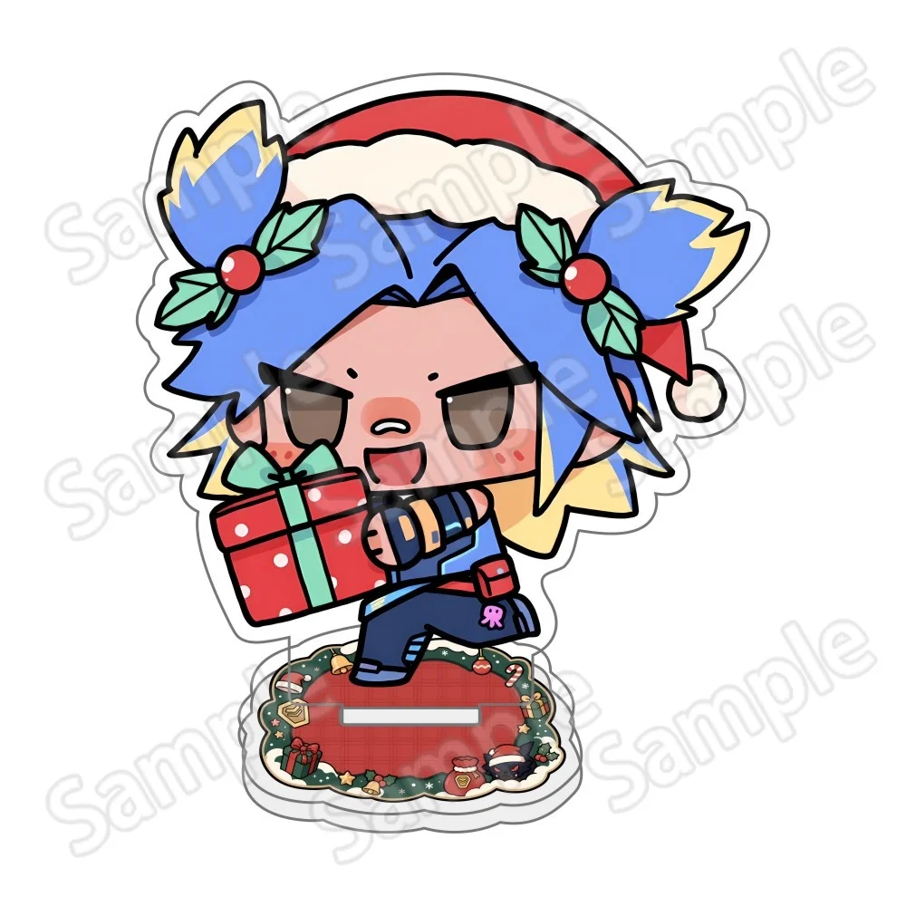 game Valorant Jett Sage Reyna Neon 10cm Acrylic Stand Keychain Desktop Ornament  Character Bag Pendant Collectible Fan Gift view 5