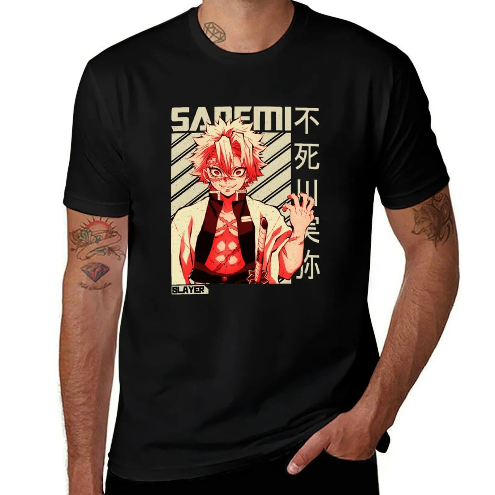 Sanemi - The Wind Pillar T-Shirt Standard Fit Solid Tee Shirt T-Shirt