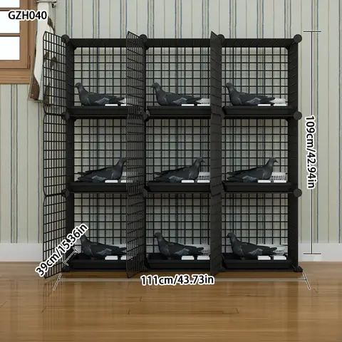 Large Breeding Cage for White Pigeons, Homing Pigeons, Meat Pigeons, Black Multi-Layer Feeding and Breeding Cage