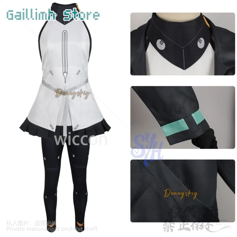 أنيمي Synduality تأثيري نوير زي الشرير معطف أسود السراويل Y2K الفتيات موضة هالوين عيد الميلاد كرنفال حفلة كوس مخصصة #4