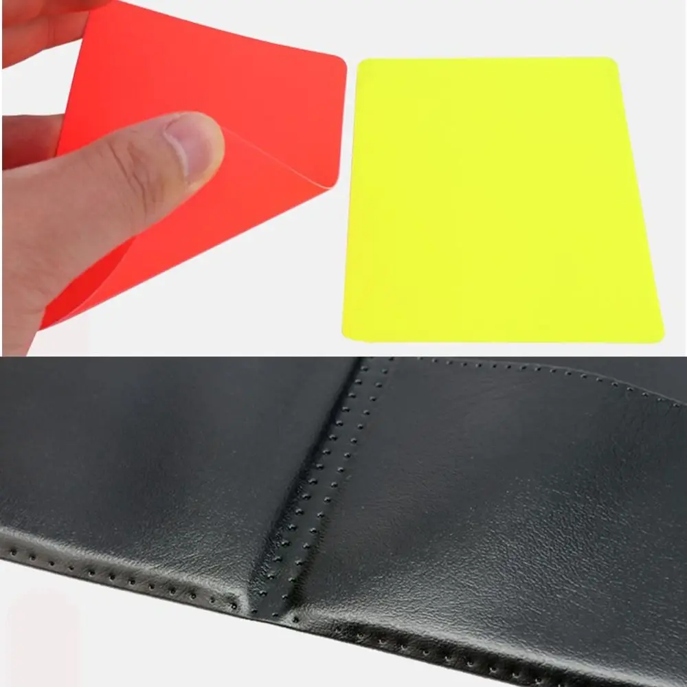 Dompet Kulit, Kartu Merah dan Kuning Sepak Bola, Kartu Merah Kuning, Pensil, Buku Catatan Wasit Sepak Bola, Kertas Catatan Fluoresen
