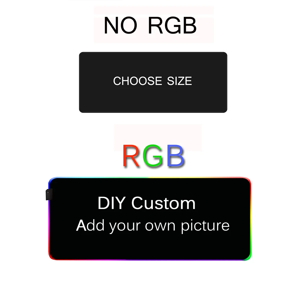 

DIY Custom RGB Mouse Pad Computer Mausepad Xxl Backlight Pad Genshin Impact Gaming Accessories Gamer LED Carpet Gaming Mouse Mat