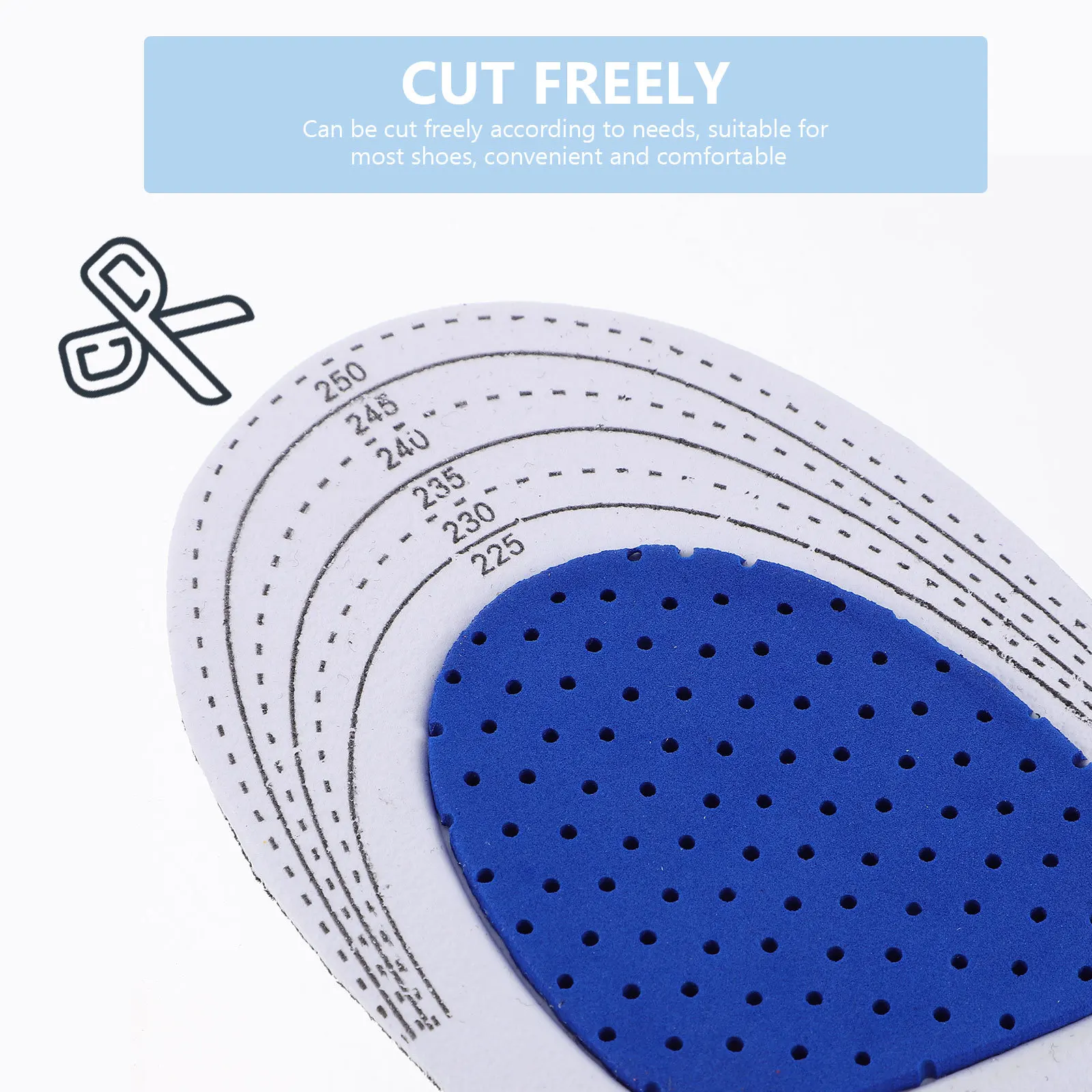 

Unisex Comfortable Absorbing Gel Insole Full Foot Orthotic Insoles Multi Functional Sports Cushioning Massage Insoles (35-40#)