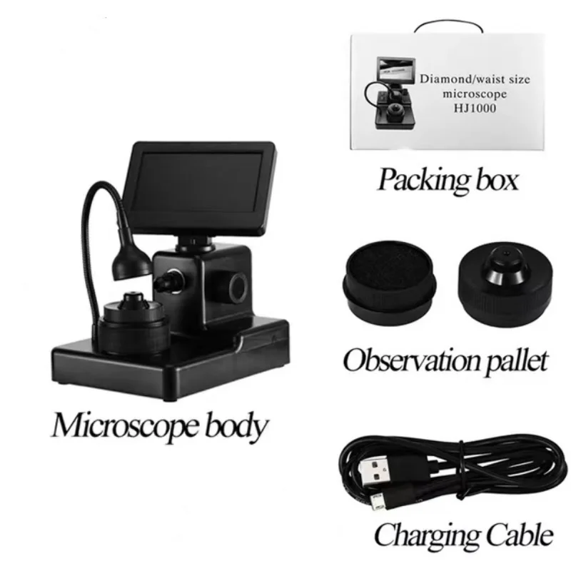 Portable Diamond Girdle Viewer 1000X 4.3 Inch HD LCD Microscope