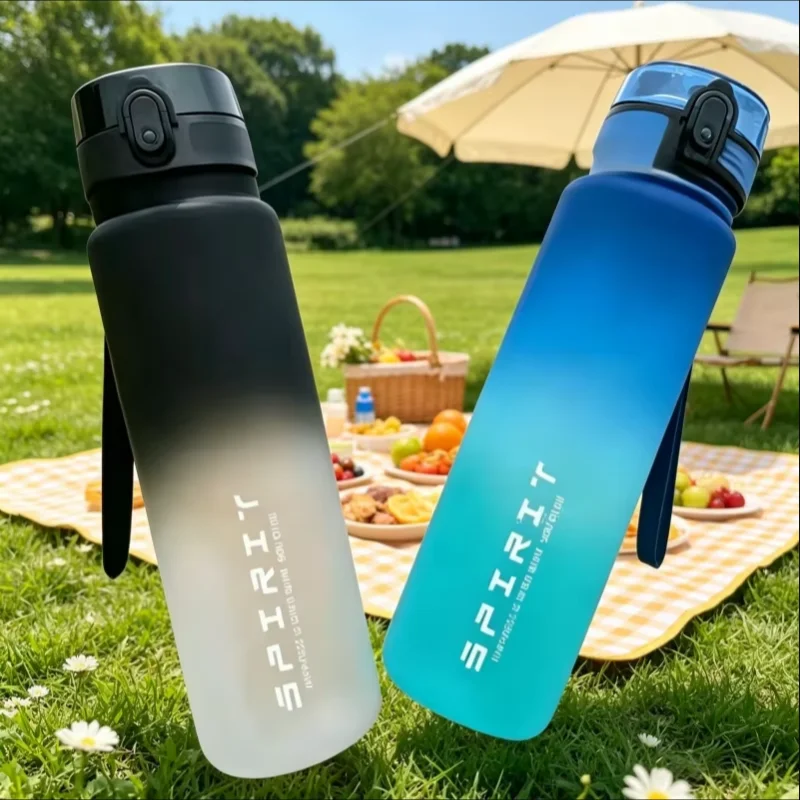 Large Capacity Sports Water Bottle Leak Proof Colorful Plastic Cup Outdoor Travel Portable Gym Fitness Jugs 500ml/650ml/1000ml