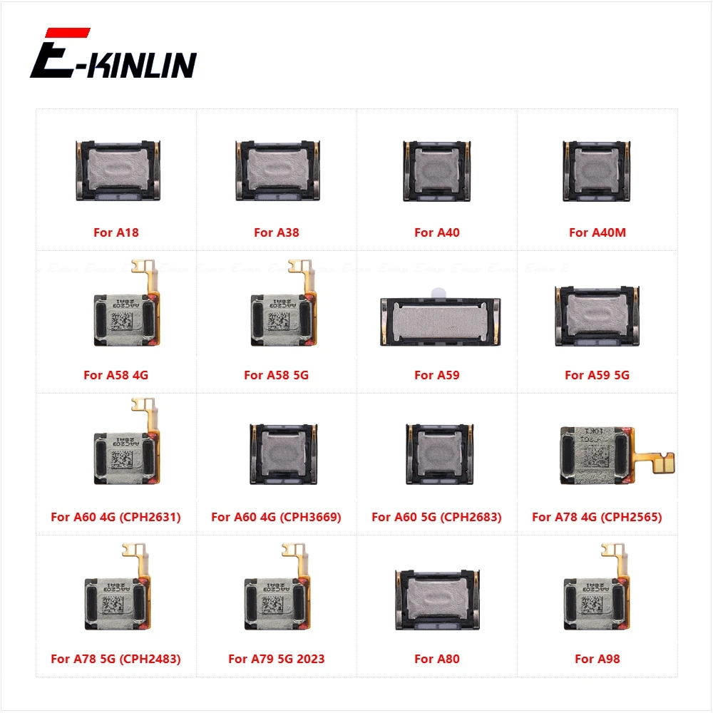 Front Top Earpiece Ear Sound Speaker Flex Cable Repair Parts For OPPO A18 A38 A40 A40M A58 A59 A60 A78 A79 A80 A98 4G 5G