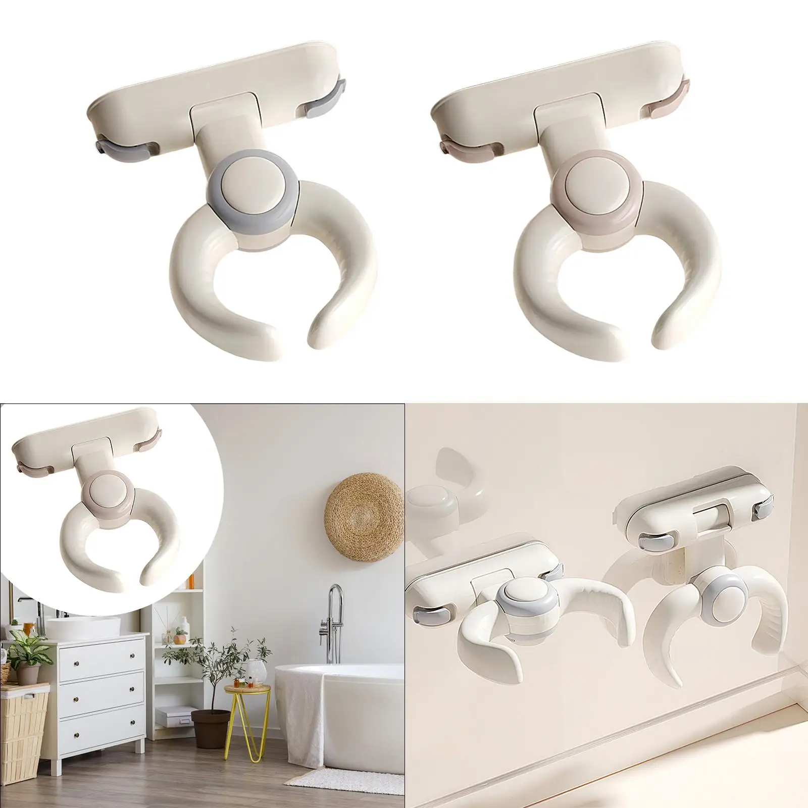 

Baby Bath Stand Foldable Portable Strong Suction Cups Ergonomical Bath Standing Support Smooth Handles Bath Hug for Tub Infants