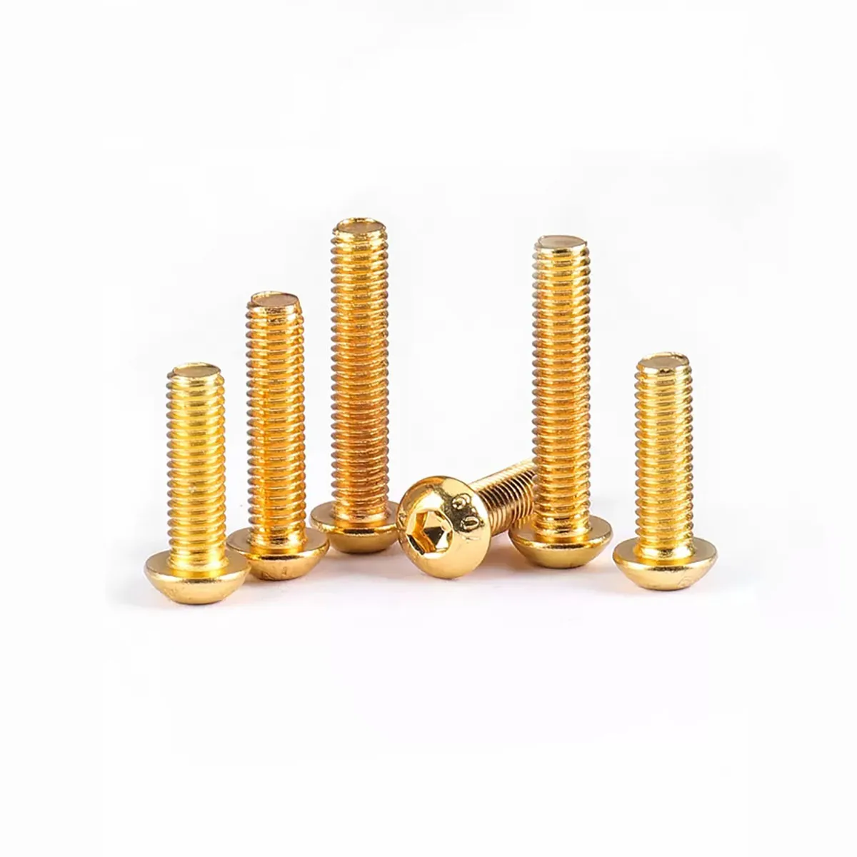 10.9 Grade High-Strength Titanium Plated Round Head Hexagonal Socket Screw M2-M6