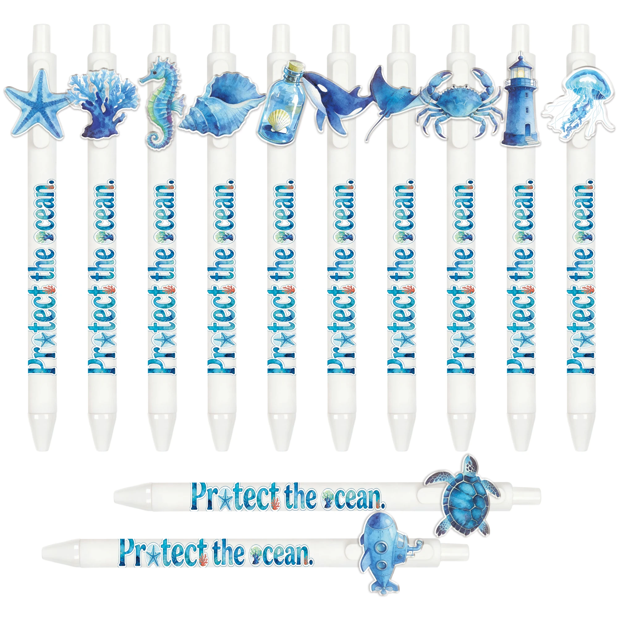 

10/15 шт. шариковых ручек с морской тематикой, шариковые ручки в форме морской звезды и морского конька, ручки для студентов, офисные ручки для подписи.