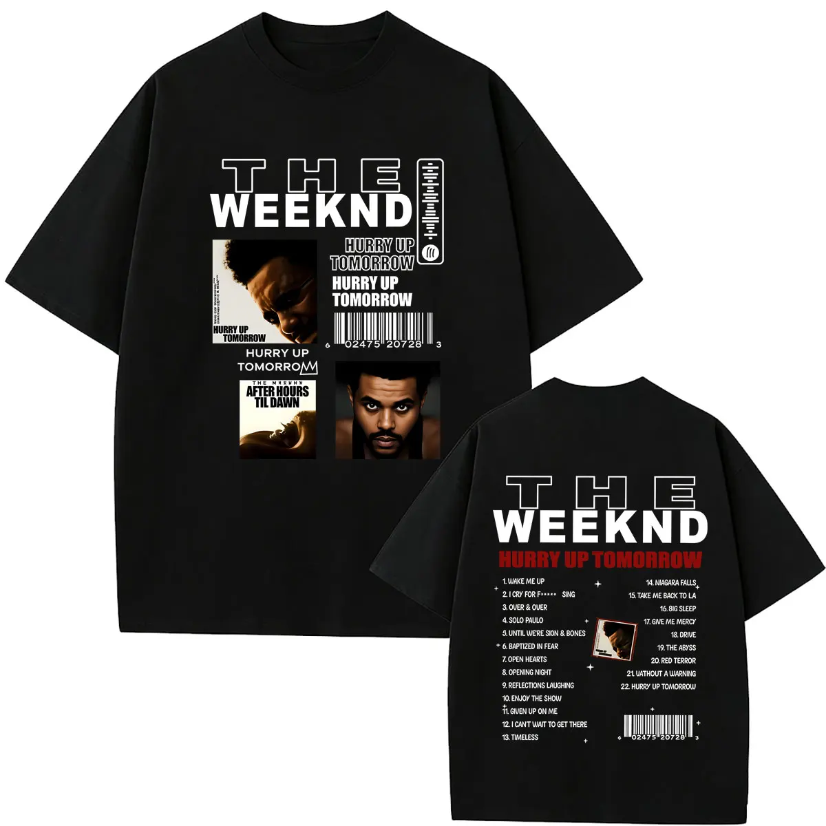 

Rapper The Weeknd Hurry Up Tomorrow Album Cover T-shirt Men Women Hip Hop Fashion Pop Music Streetwear Male Summer Casual Tees