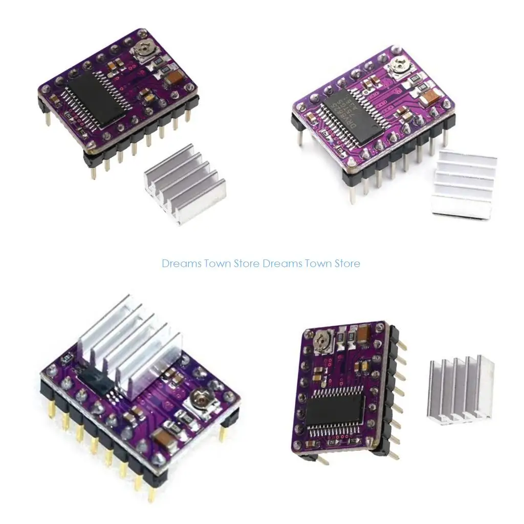 

HX6A DRV8825 Модуль драйвера двигателя для для -принтеров Reprap 4 RP1.4 Степельный пасынок с радиаторами