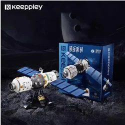 Keeppley klocki Shenzhou-15 układ statku kosmicznego model łączenie zabawka edukacyjna Chiny peryferyjna kosmiczna prezent urodzinowy