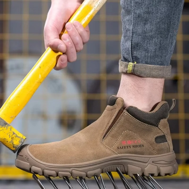 Insulated Anti-smash Anti-puncture Protection Shoes Rubber Sole Wear Resistant Non-slip Safety Shoes Comfortable Breathable Shoe