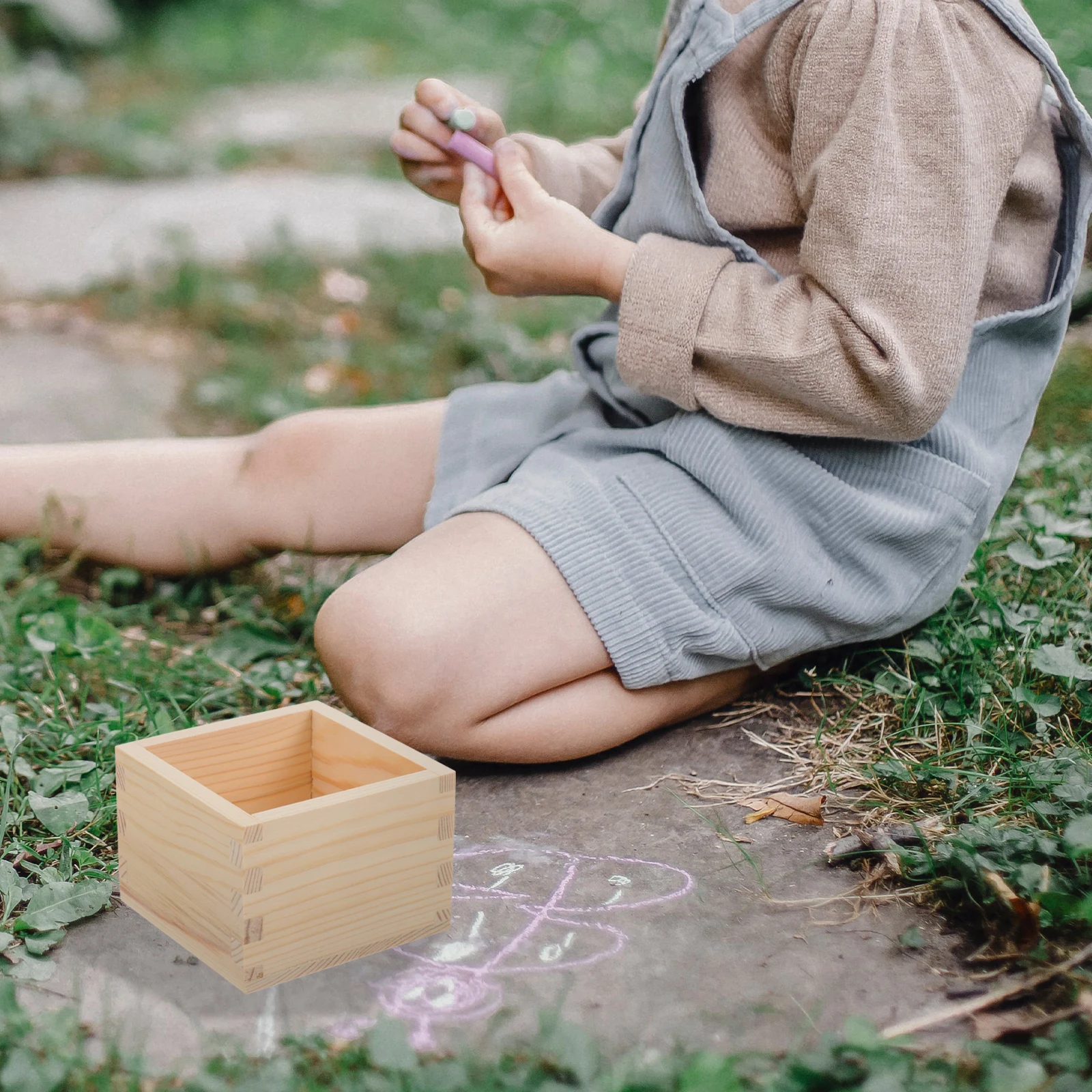 

Wood Chalk Holder Pen Organizer Storage Box for Desk Office Classroom 6 7x6 7x5cm Pencil Case Wooden Decorative Pot