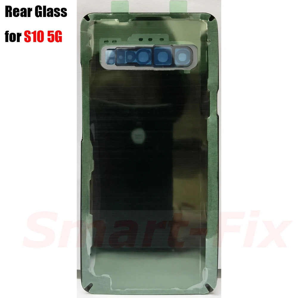 OEM Replacement Back Cover Case for SAM-S10 5G Backcover Back Glass Housing with Camera Lens&Adhesive Spare Parts Battery Door