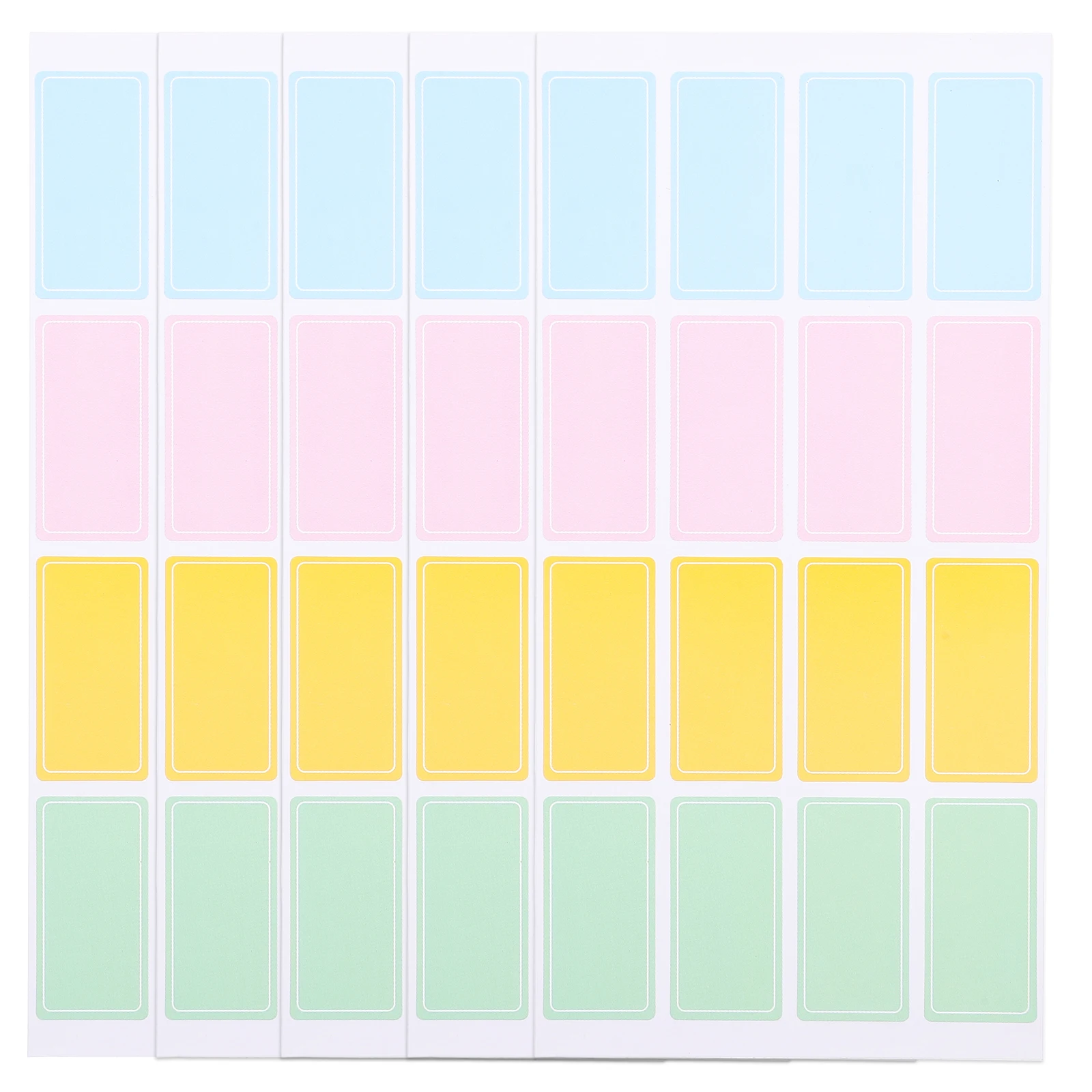 

80 Pcs Label Blank Stickers Colored Stickers Name Tags Paper Tabs Blank Labels 15x30mm Student Menu File Folder