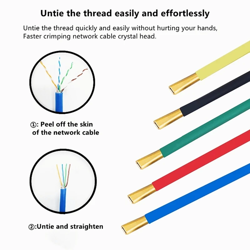 Network Cable Loosener Cable Unwinder Straightener CAT5 CAT6 CAT7 Rj11 Telephone Line Wire Core Separator Line Tool 5 Colors