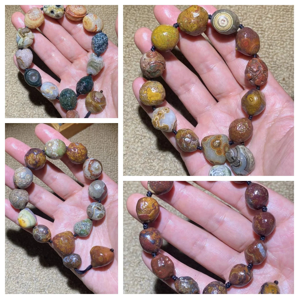 1pcs/lot Gobi Agate Natural Rough Stone Bracelet Rare collectibles in world Miraculous strong energy amulet Men's and women's