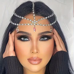 New product multi-layer forehead chain, water droplets, eyebrow center, water rhinestone , forehead accessories, European and Am