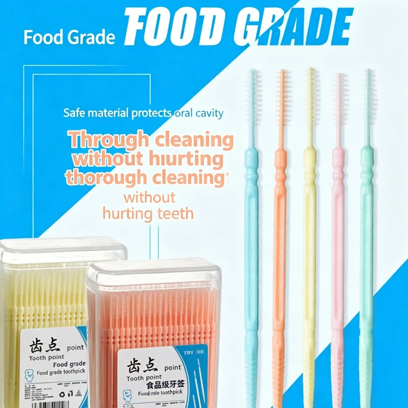 200/400/600pcs Toothpick Disposable Family Box Packed Portable Ultra Fine Pick Double Head Portable Oral Care Teeth Clean Sticks