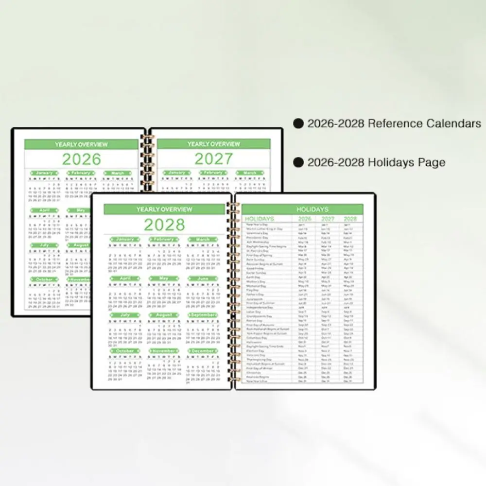 A4/A5 3 Years Monthly Planner 2026-2028 Yearly Goals Calendar Book Annual Summary Smooth Writing Agenda Calendar Academic Year