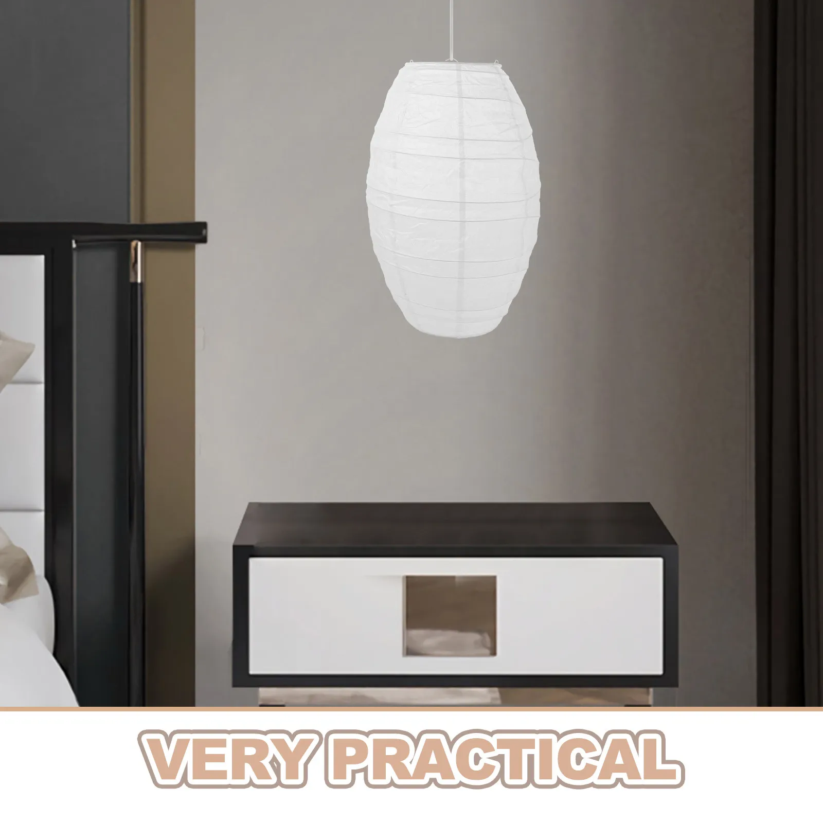 Handmade Foldable Paper Lantern Shade Pendant Ceiling Lamp Cover for Cozy Living Room Bedroom Dining Area Decor