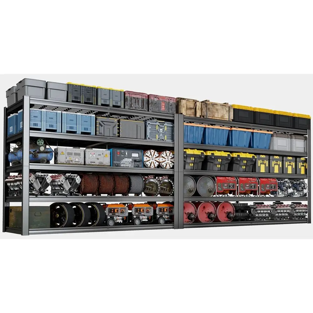

68 Heavy-Duty 5-Tier Adjustable Shelving Unit for Garage, Kitchen, Warehouse, and More