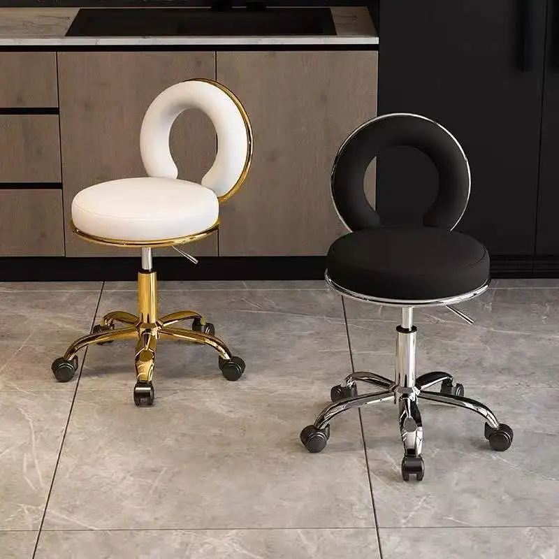 Ergonomic Adjustable Height Removable Legrest Stool For Nail Hair Beauty Salons And Barbershops