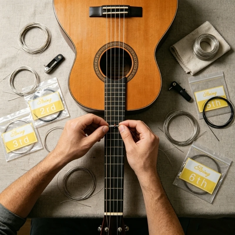 6Pcs/Set Electric Guitar Strings 6 String Set Metal Material Practiced Strings for Guitar Parts Musical Instruments
