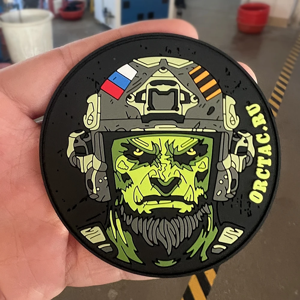 

Russian Orcs Patches Tactical Morale Badge 3D PVC Hook and Loop Backpack Sticker