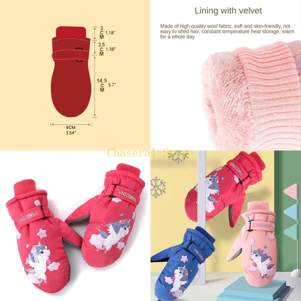 

E7CE детские перчатки с принтом, противоскользящие перчатки, спортивное снаряжение для улицы, варежки для мальчиков и девочек